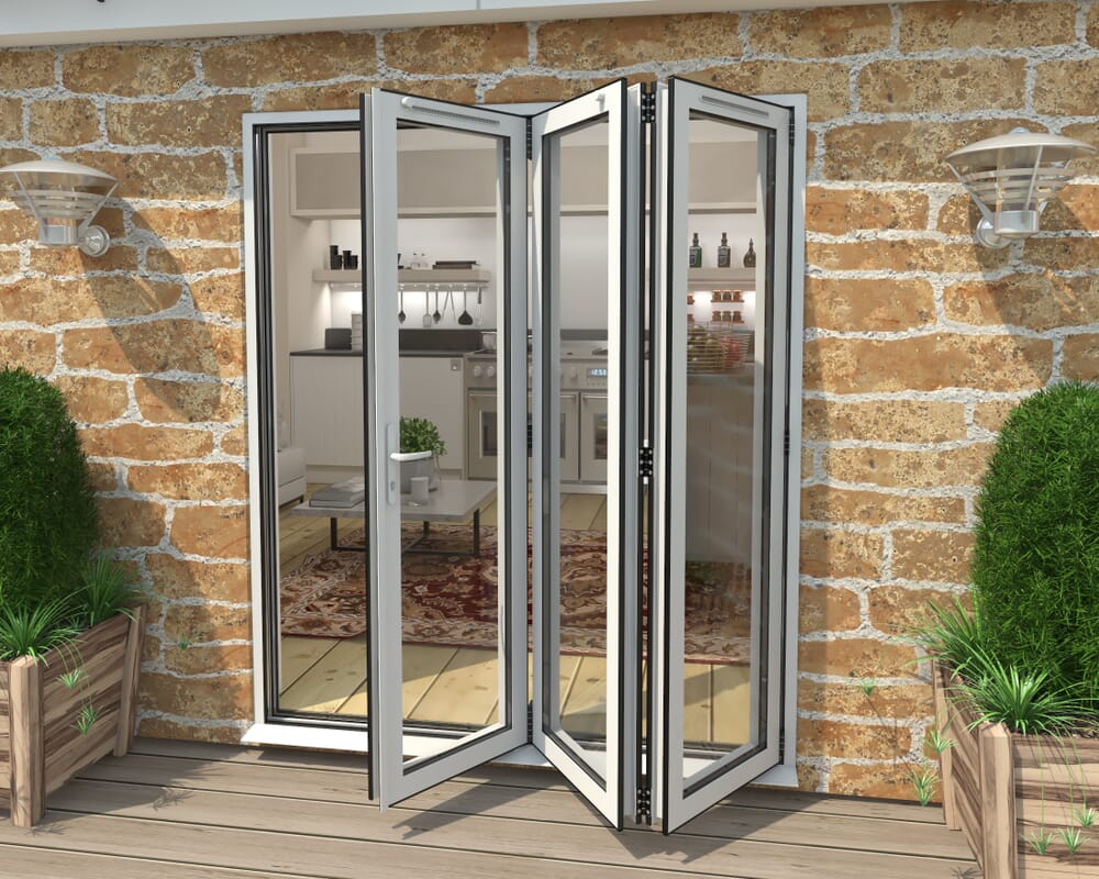 Part Q 1800mm White Aluminium Bifold Doors - 3 Right