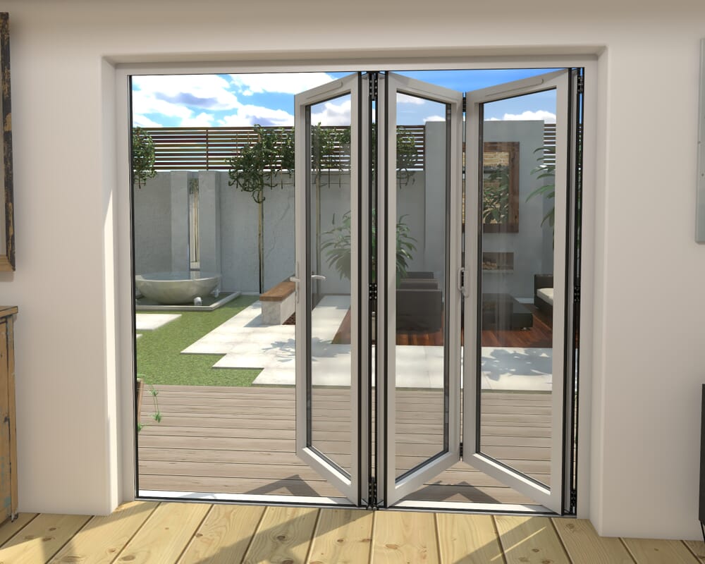 Part Q 2100mm White Aluminium Bifold Doors - 3 Left