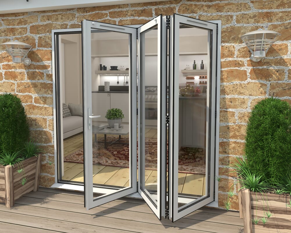 Part Q 2100mm White Aluminium Bifold Doors - 3 Right