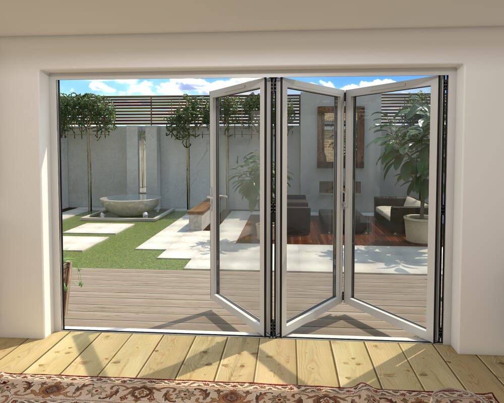 Part Q 3000mm White Aluminium Bifold Doors - 3 Left