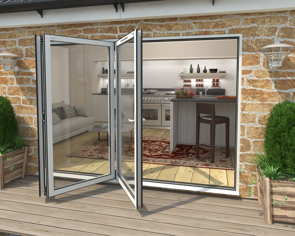 Part Q 3000mm White Aluminium Bifold Doors - 3 Left