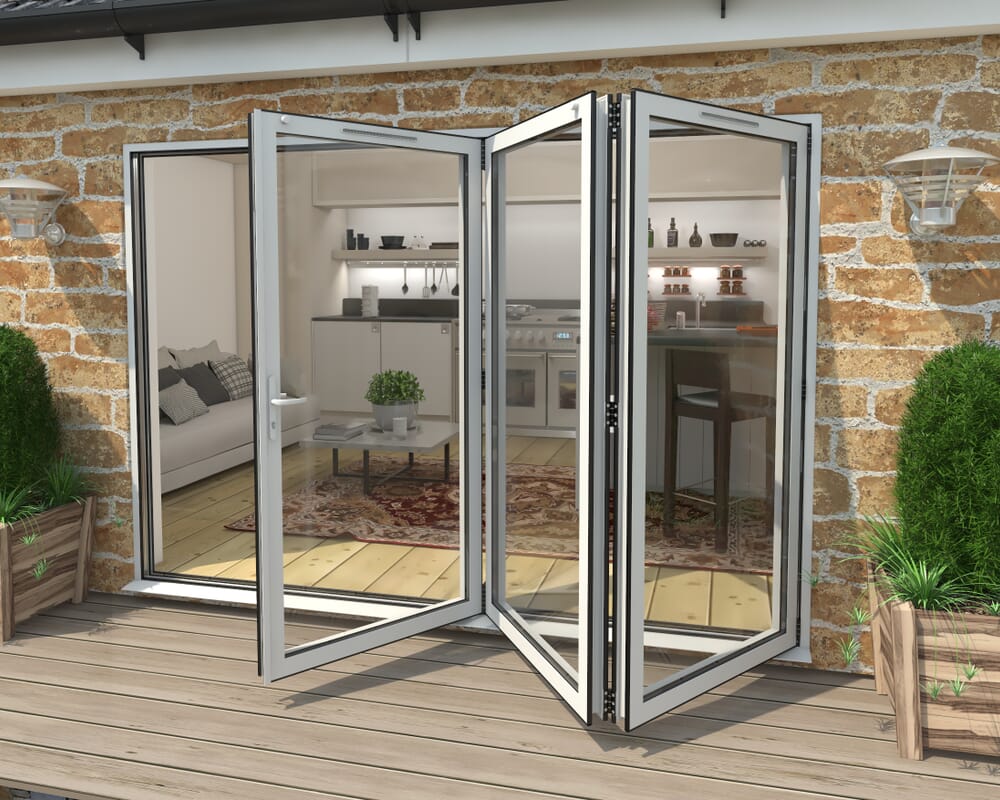 Part Q 3000mm White Aluminium Bifold Doors - 3 Right