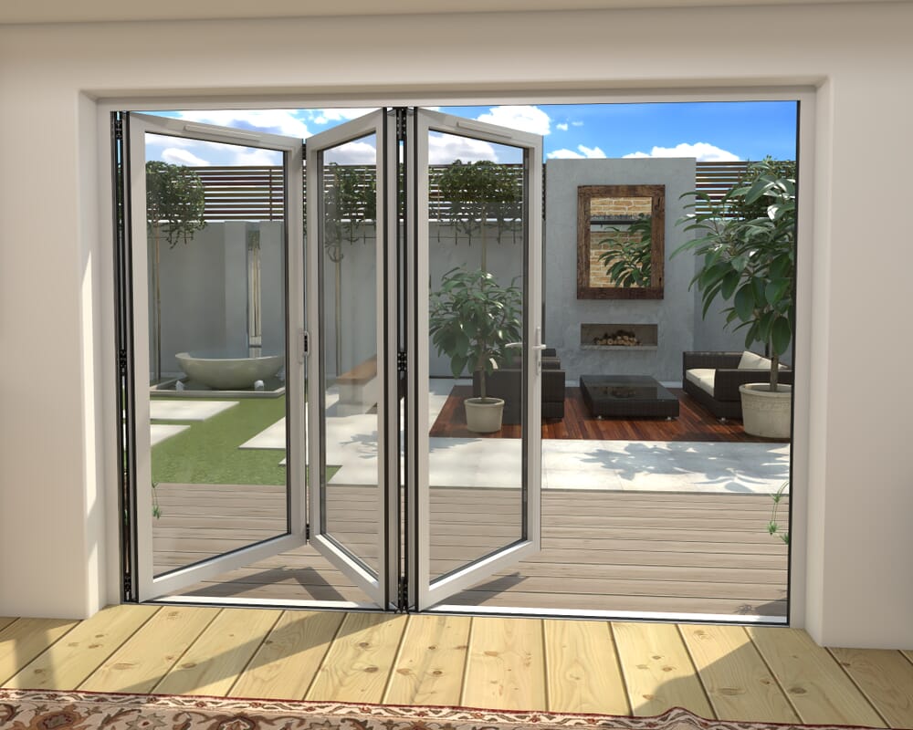 Part Q 2700mm White Aluminium Bifold Doors - 3 Right