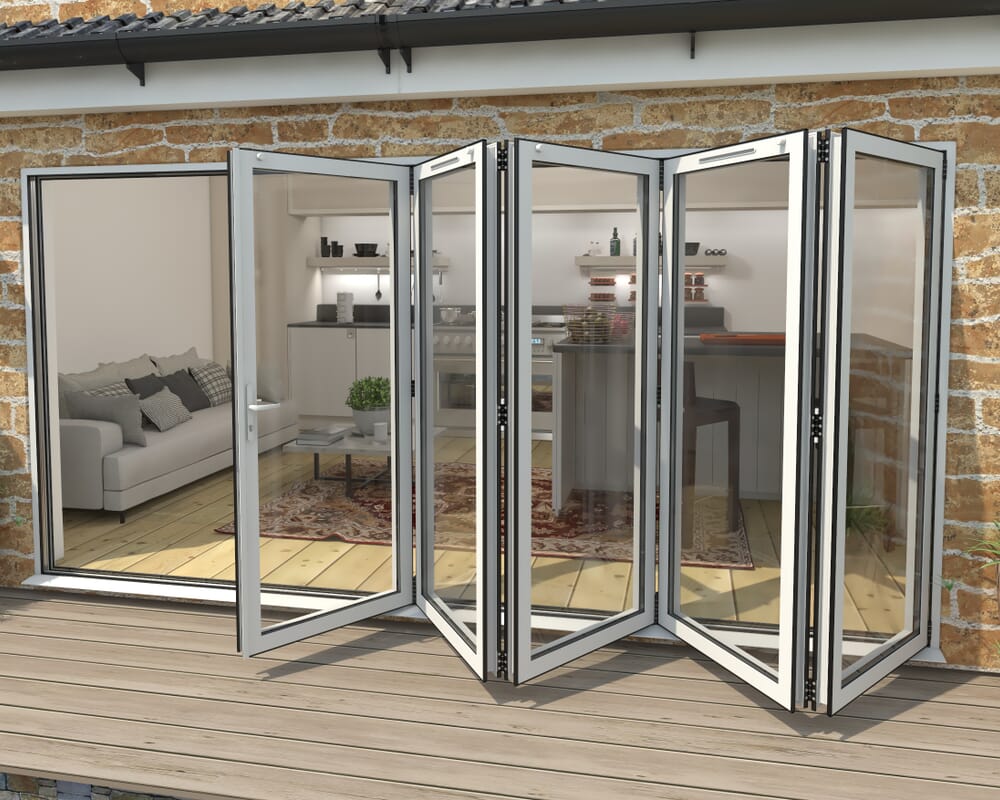 Part Q 4200mm White Aluminium Bifold Doors - 5 Right