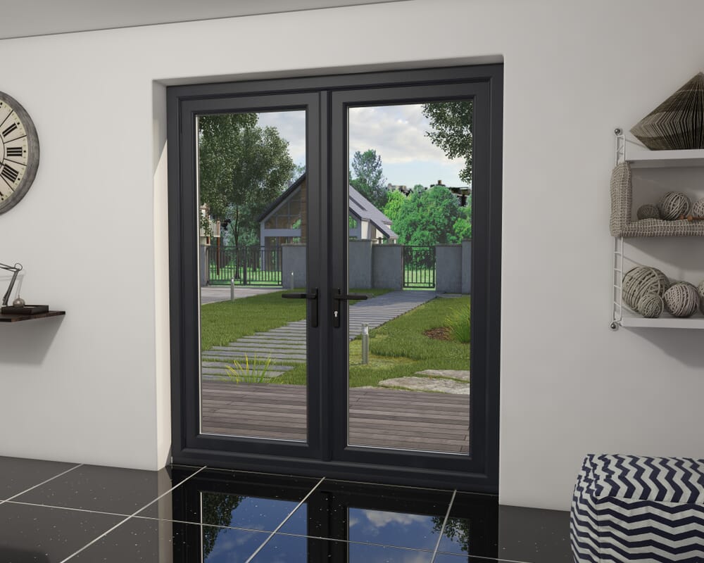 1800mm Part Q Anthracite Grey UPVC French Doors