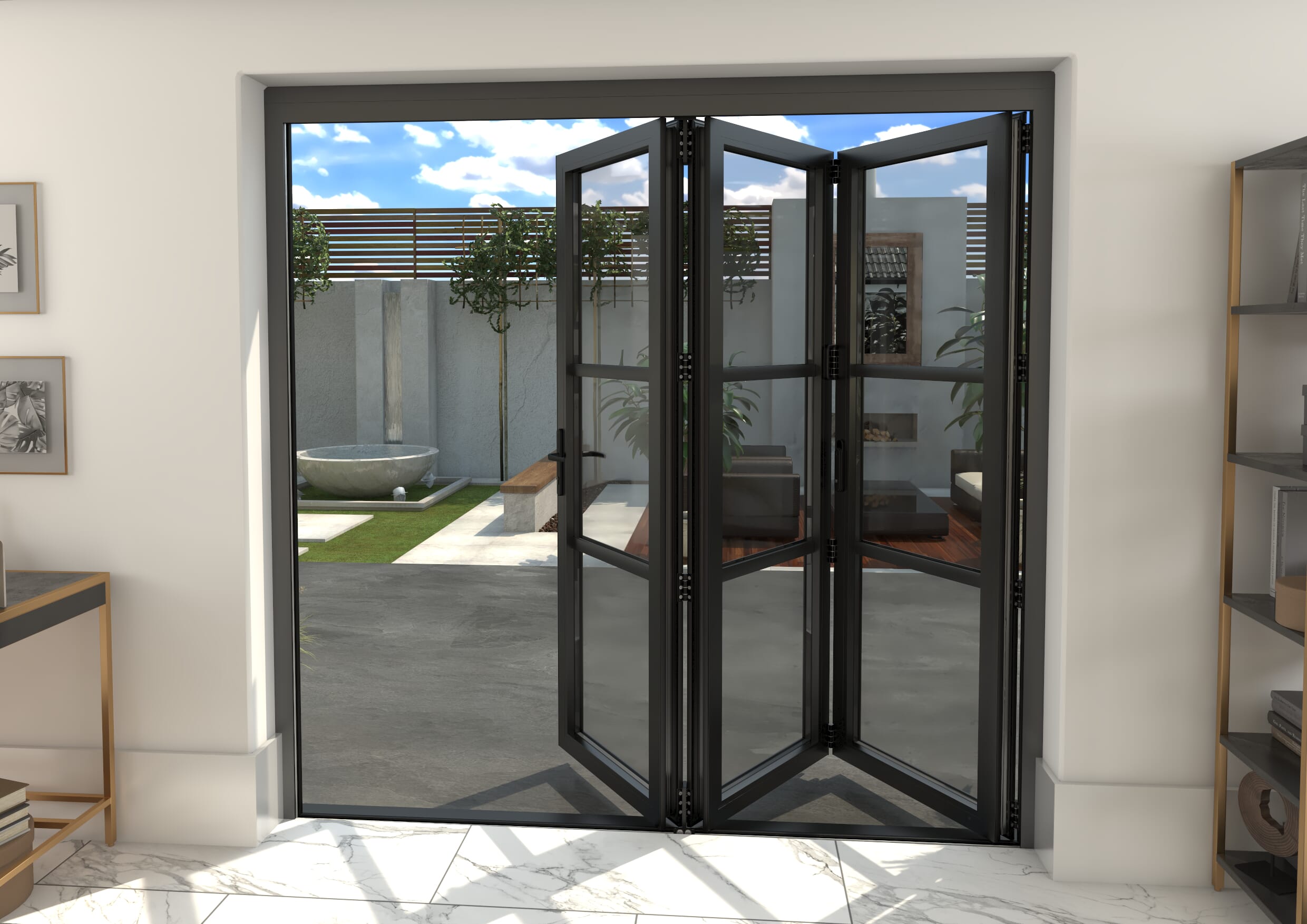 2100mm Black Heritage Aluminium Bifold Doors - 3 Left At Climadoor