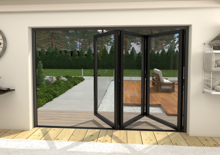 Climadoor Black Aluminium Bi-folding Patio Doors