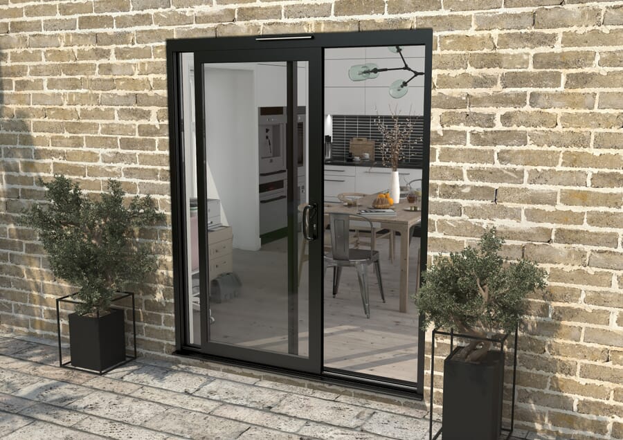 CLIMADOOR Supreme Black Aluminium Sliding Doors – Part Q Compliant