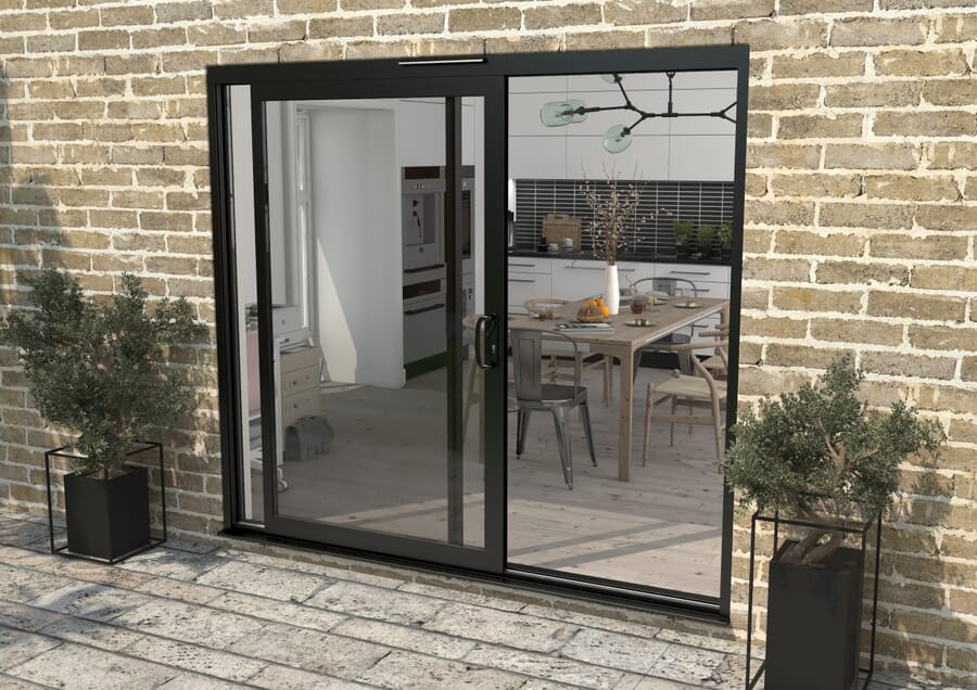 CLIMADOOR Supreme Black Aluminium Sliding Doors – Part Q Compliant