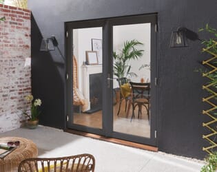 Bedgebury Anthracite Grey Hardwood French Doors