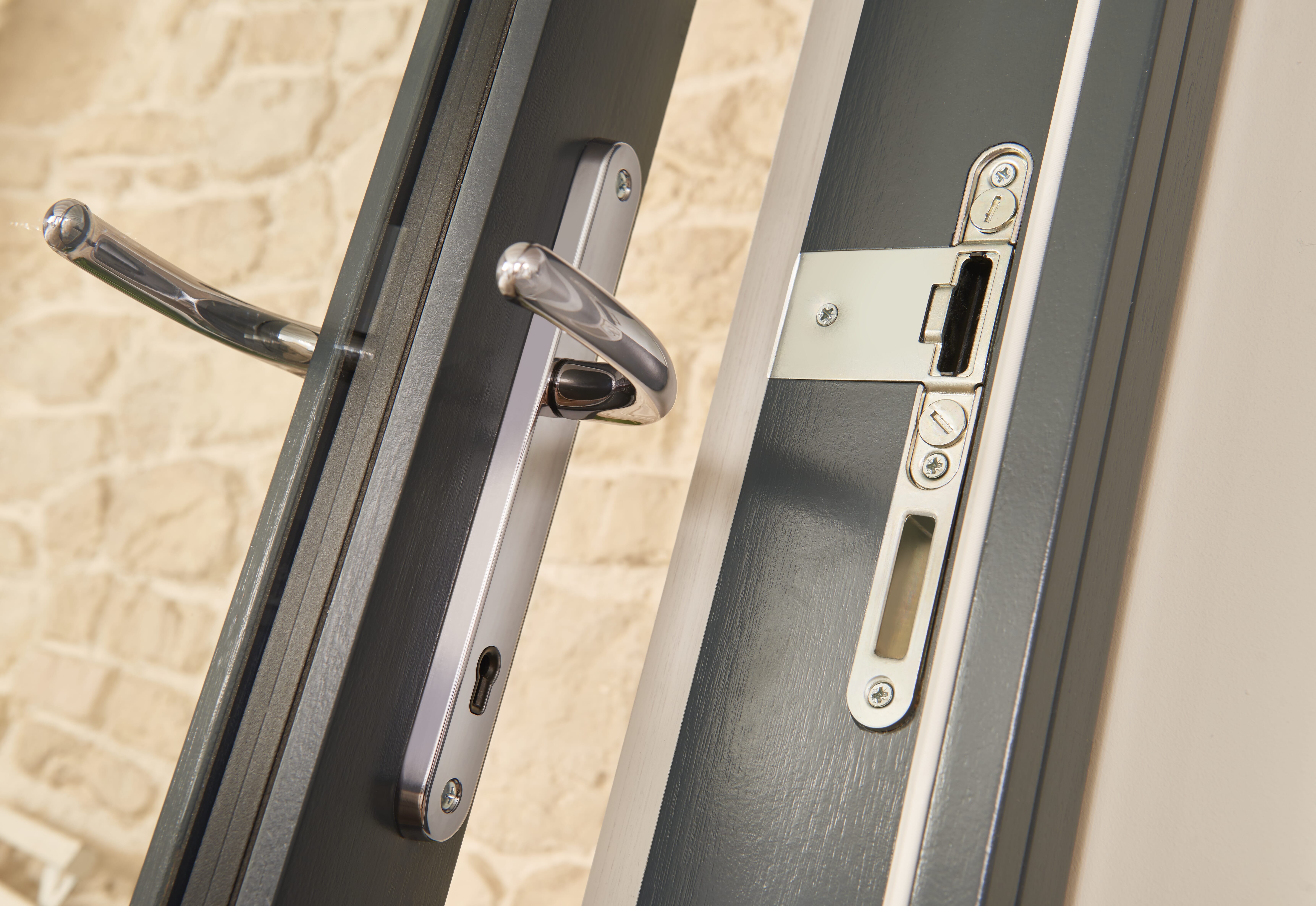 1800mm (6ft) Bedgebury Anthracite Grey Hardwood Bifold Doors