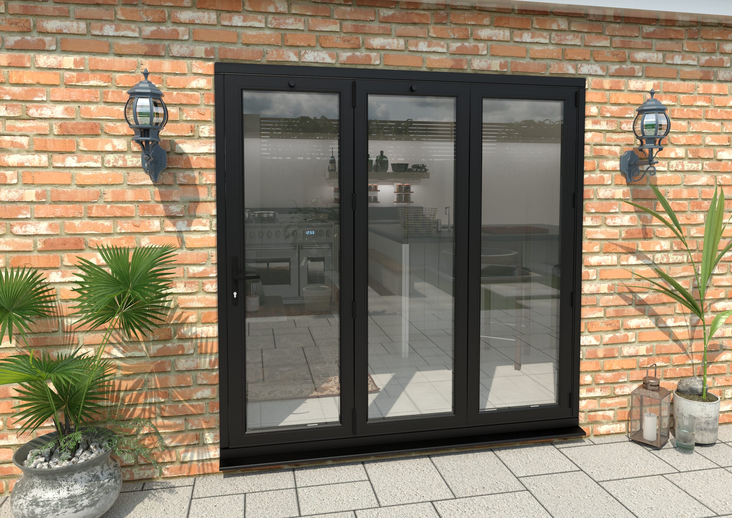 Part Q 2100mm Black Aluminium Bifold Doors 3 Right At Climadoor