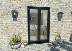 1200mm Part Q Compliant Black Aluminium French Doors