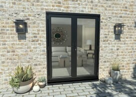 1500mm Open Out Black Aluminium French Doors Image