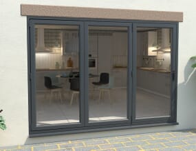 Part Q Grey / White 3000mm UPVC Bi-Fold Door OPEN OUT 3L