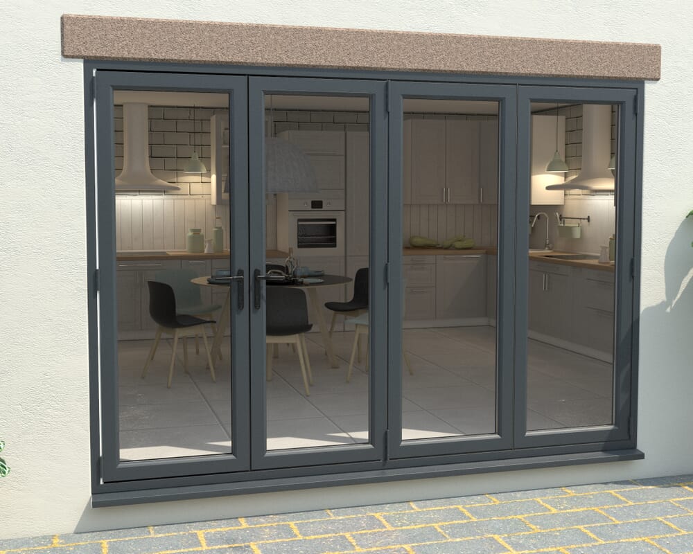 Part Q Grey 3000mm UPVC Bi-Fold Door OPEN OUT 1L/3R