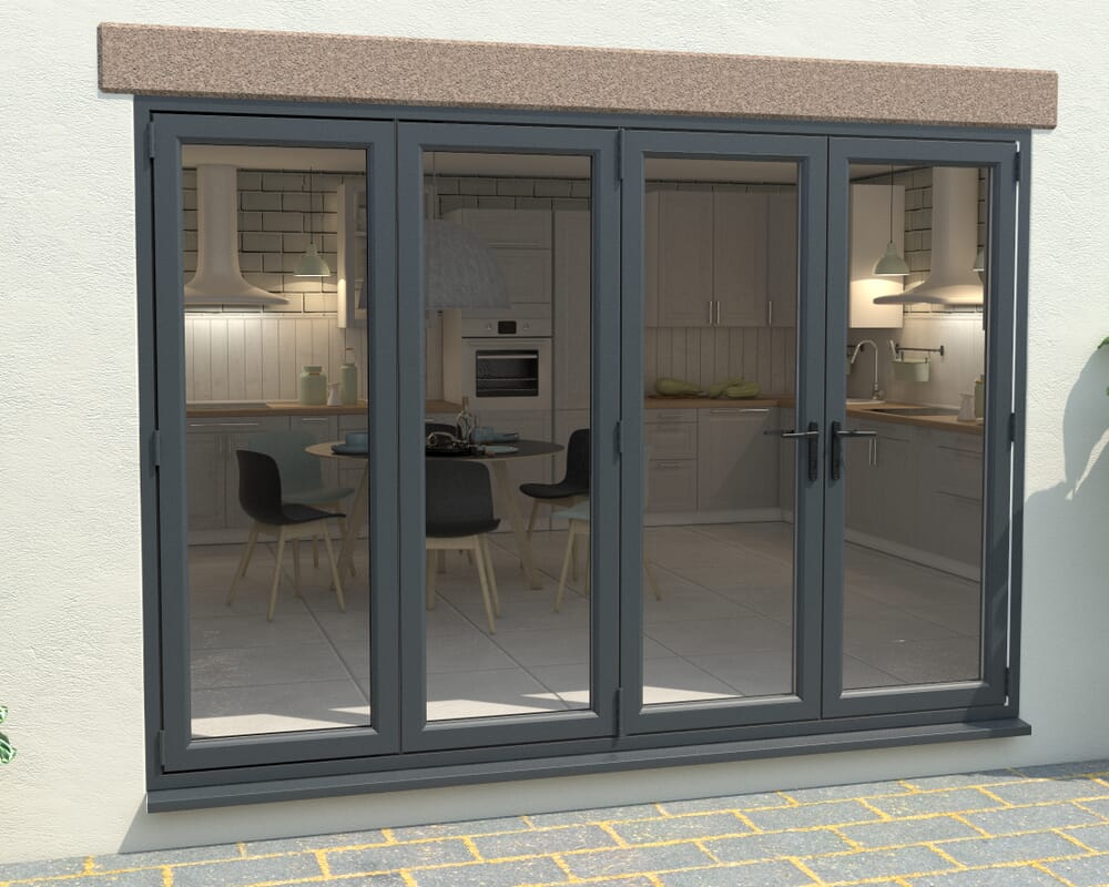 Part Q Grey 3000mm UPVC Bi-Fold Door OPEN OUT 3L/1R