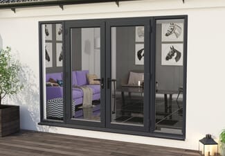 3000mm Part Q Anthracite Grey UPVC French Doors (1800mm Doors + 2 x 600mm Sidelights)