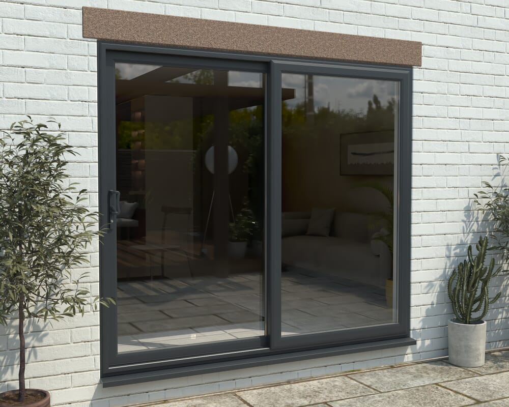 3000mm UPVC Anthracite Grey Sliding Doors LH Sliding / RH Fixed