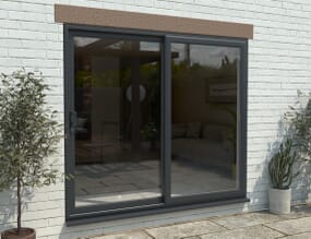 3000mm UPVC Anthracite Grey Sliding Doors LH Sliding / RH Fixed