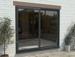 3000mm UPVC Anthracite Grey Sliding Doors RH Sliding / LH Fixed