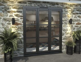 1800mm Black Heritage Aluminium Bifold Doors - 3 Right