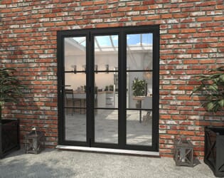 Part Q 1800mm Black Heritage Aluminium Bifold Doors - 3 Right