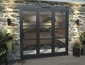 Part Q 2100mm Black Heritage Aluminium Bifold Doors - 3 Right