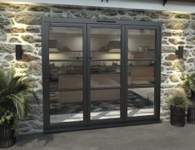 Part Q 2400mm Black Heritage Aluminium Bifold Doors - 3 Right