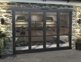 Part Q 3000mm Black Heritage Aluminium Bifold Doors - 3 Left 1 Right