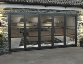 4200mm Black Heritage Aluminium Bifold Doors - 5 Right