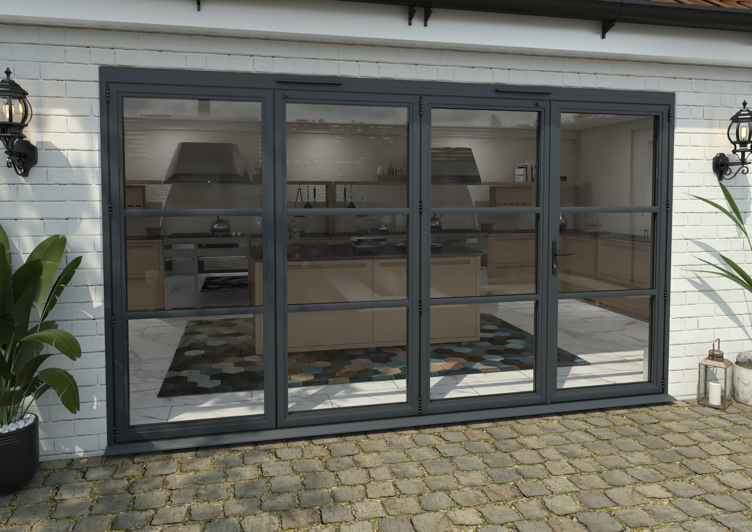 Climadoor Grey Heritage Aluminium Bifold Patio Doors From Doors & More