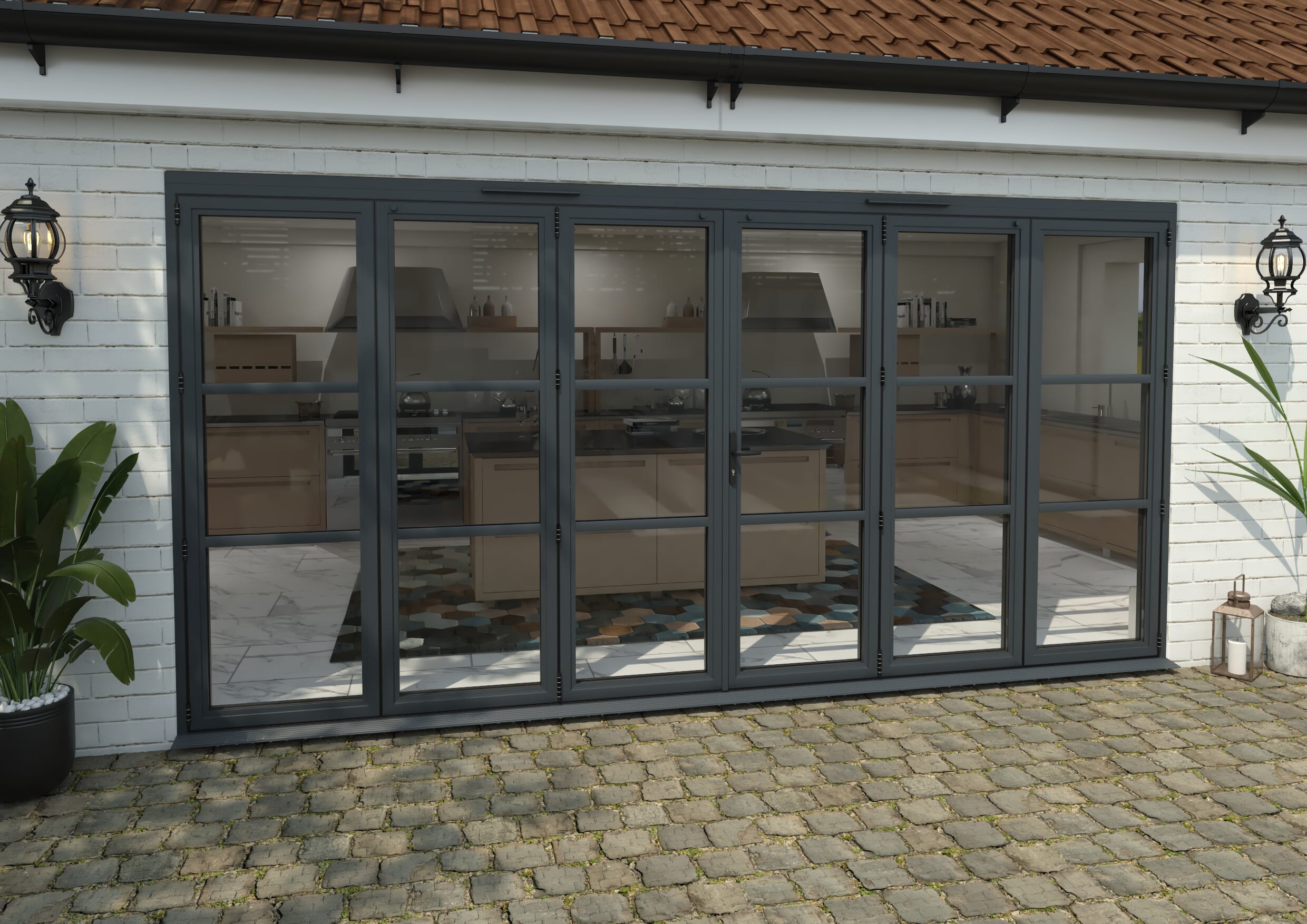 Part Q Mm Grey Heritage Aluminium Bifold Doors Left Right At Vivid Doors