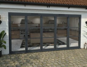 Part Q 4200mm Grey Heritage Aluminium Bifold Doors - 5 Left