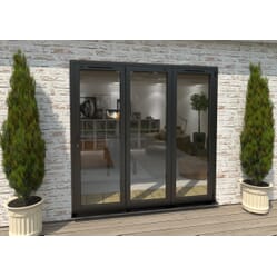 Climadoor Black Aluminium Bi-folding Patio Doors – 2090mm x 2090mm x 82mm