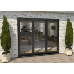 Climadoor Black Aluminium Bi-folding Patio Doors