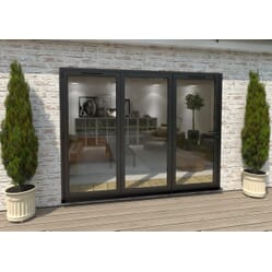 Climadoor Black Aluminium Bi-folding Patio Doors – Part Q Compliant