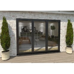Climadoor Black Aluminium Bi-folding Patio Doors – Part Q Compliant