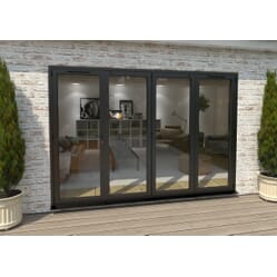 Climadoor Black Aluminium Bi-folding Patio Doors