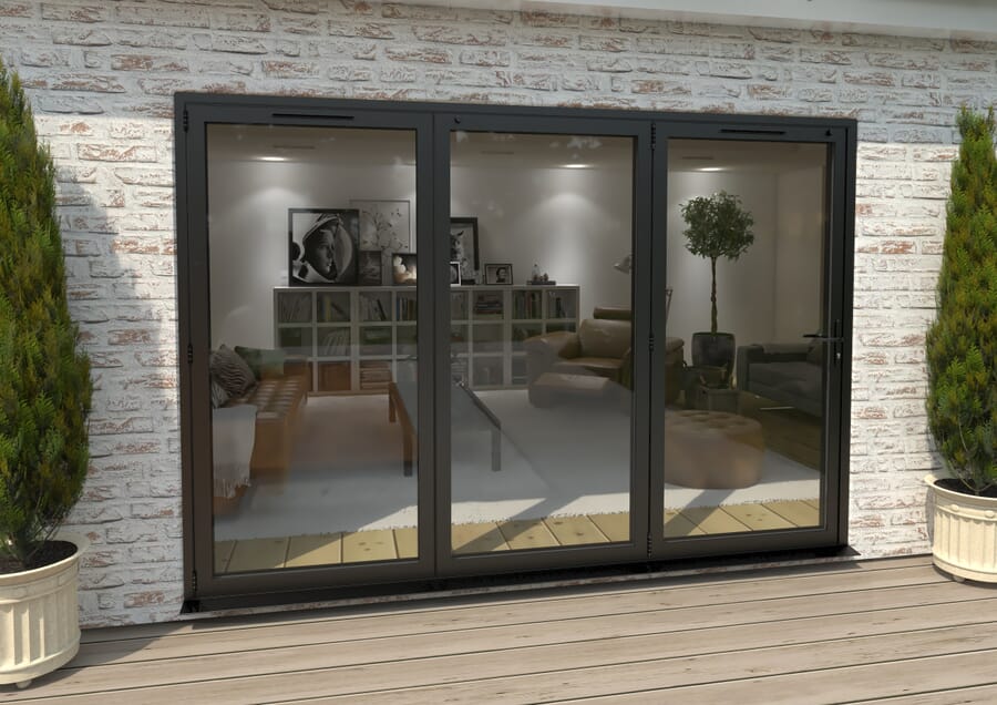 Climadoor Black Aluminium Bi-folding Patio Doors