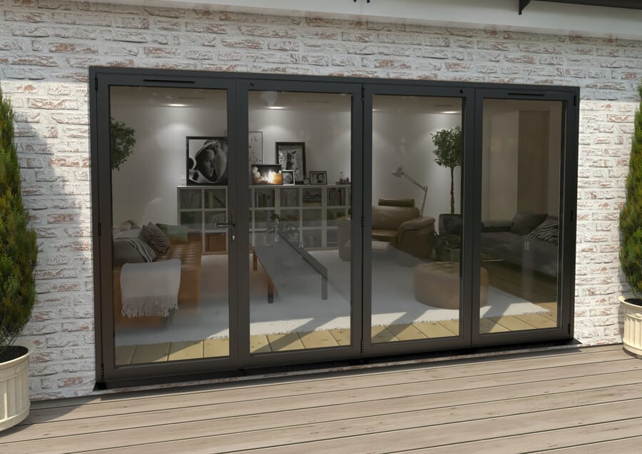 Climadoor Black Aluminium Bi-folding Patio Doors
