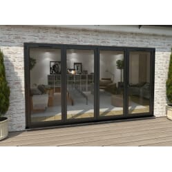 Climadoor Black Aluminium Bi-folding Patio Doors – Part Q Compliant