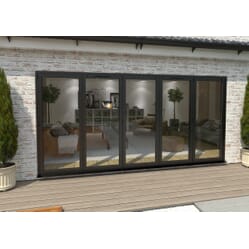 Climadoor Black Aluminium Bi-folding Patio Doors – Part Q Compliant