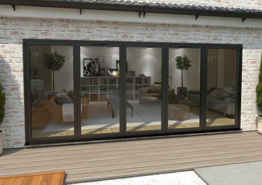 Climadoor Black Aluminium Bi-folding Patio Doors