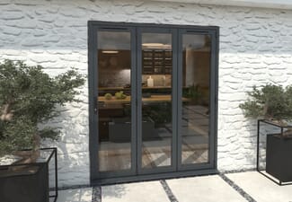 Part Q 1800mm Grey Aluminium Bifold Doors - 3 Right