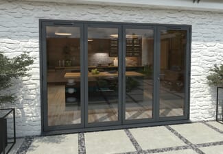 Part Q 3000mm Grey Aluminium Bifold Doors - 3 Left 1 Right