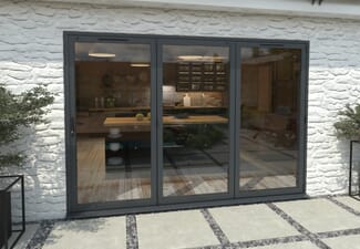 Part Q 3000mm Grey Aluminium Bifold Doors - 3 Right