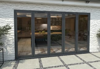 Part Q 3600mm Grey Aluminium Bifold Doors - 5 Left