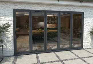 Part Q 3600mm Grey Aluminium Bifold Doors - 5 Right