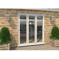 Climadoor White Aluminium Bi-folding Patio Doors – 2090mm x 1790mm x 82mm (3 Left)